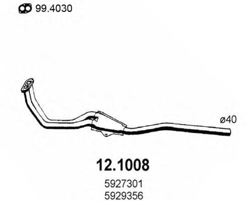 ASSO 121008 Труба вихлопного газу