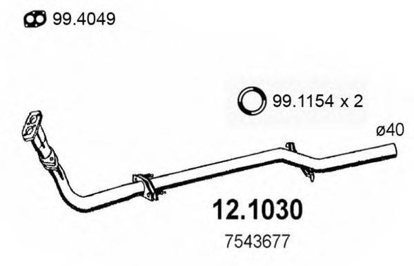 ASSO 121030 Труба вихлопного газу