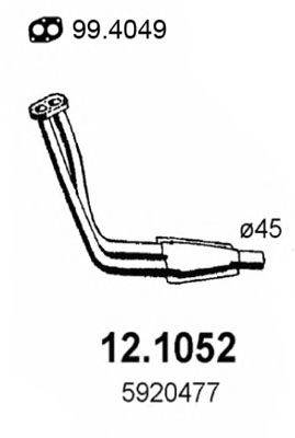 ASSO 121052 Труба вихлопного газу