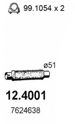 ASSO 124001 Труба вихлопного газу