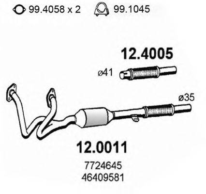 ASSO 124005 Труба вихлопного газу