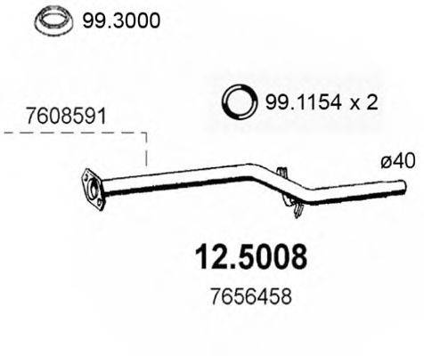 ASSO 125008 Труба вихлопного газу