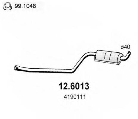 ASSO 126013 Середній глушник вихлопних газів