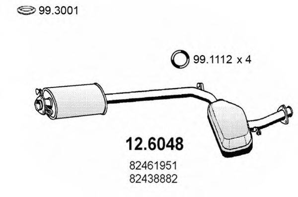 ASSO 126048 Середній глушник вихлопних газів