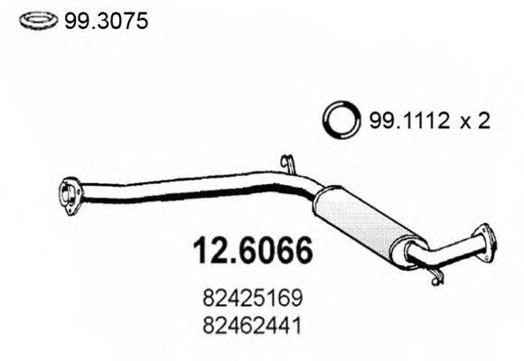 ASSO 126066 Середній глушник вихлопних газів