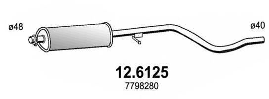 ASSO 126125 Середній глушник вихлопних газів