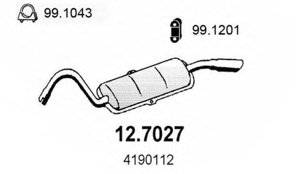 ASSO 127027 Глушник вихлопних газів кінцевий