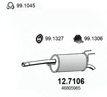 ASSO 127106 Глушник вихлопних газів кінцевий