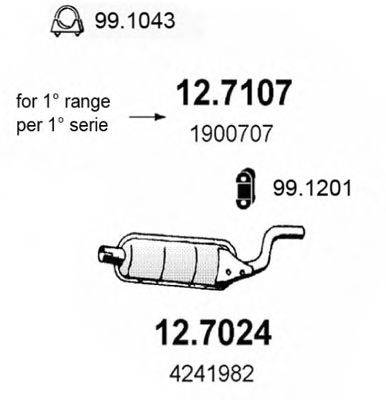 ASSO 127107 Глушник вихлопних газів кінцевий