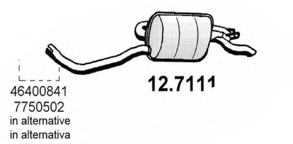 ASSO 127111 Глушник вихлопних газів кінцевий
