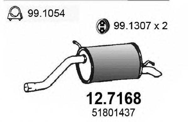 ASSO 127168 Глушник вихлопних газів кінцевий