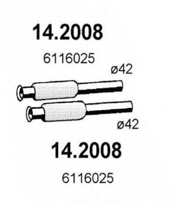 ASSO 142008 Передглушувач вихлопних газів