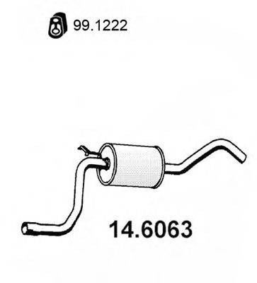 ASSO 146063 Середній глушник вихлопних газів