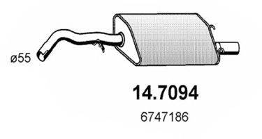 ASSO 147094 Глушник вихлопних газів кінцевий