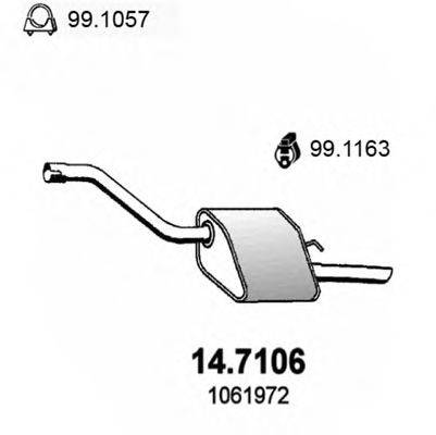 ASSO 147106 Глушник вихлопних газів кінцевий
