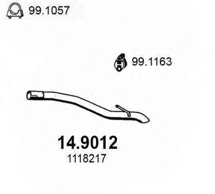 ASSO 149012 Труба вихлопного газу