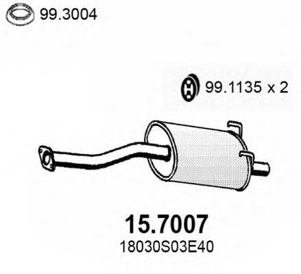 ASSO 157007 Глушник вихлопних газів кінцевий