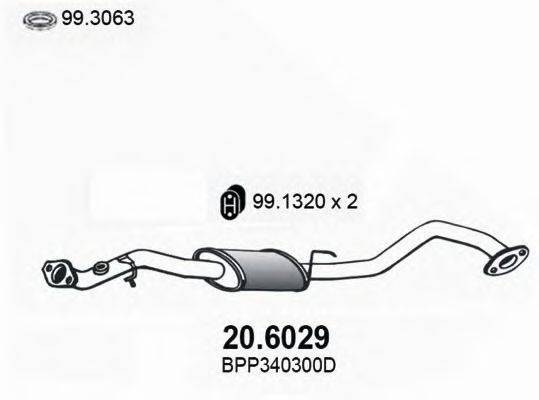 ASSO 206029 Середній глушник вихлопних газів