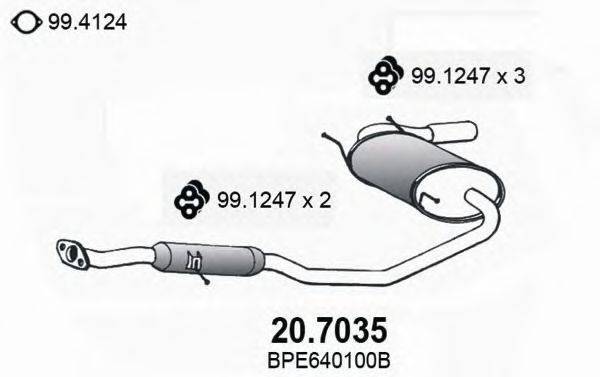 ASSO 207035 Глушник вихлопних газів кінцевий