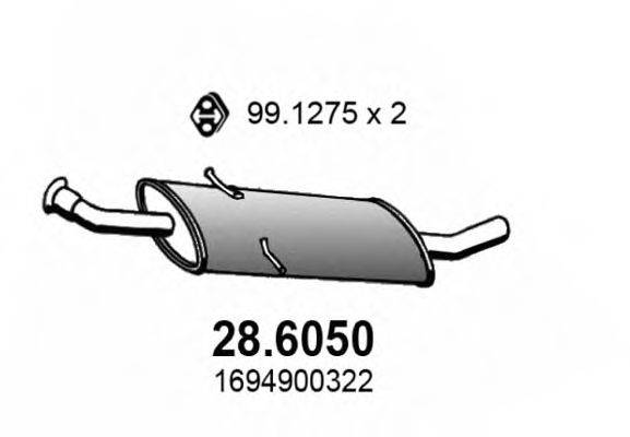 ASSO 286050 Середній глушник вихлопних газів