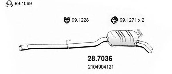 ASSO 287036 Глушник вихлопних газів кінцевий