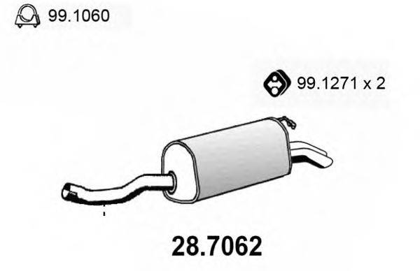 ASSO 287062 Глушник вихлопних газів кінцевий