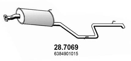 ASSO 287069 Глушник вихлопних газів кінцевий