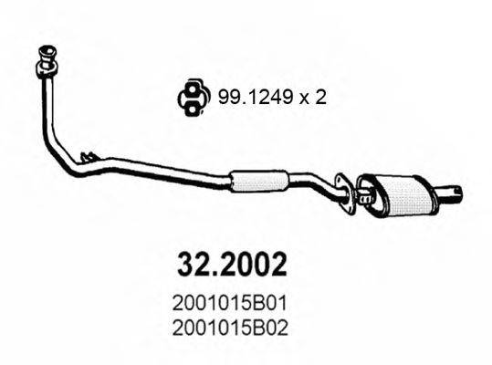 ASSO 322002 Передглушувач вихлопних газів