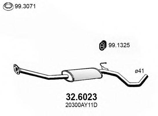 ASSO 326023 Середній глушник вихлопних газів