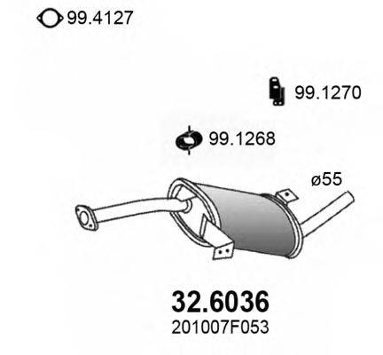 ASSO 326036 Середній глушник вихлопних газів