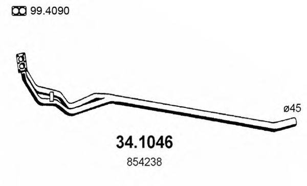 ASSO 341046 Труба вихлопного газу