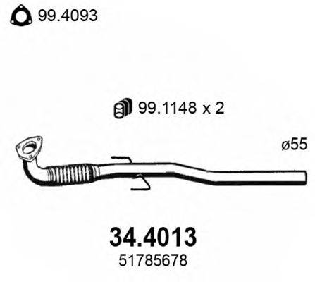 ASSO 344013 Труба вихлопного газу