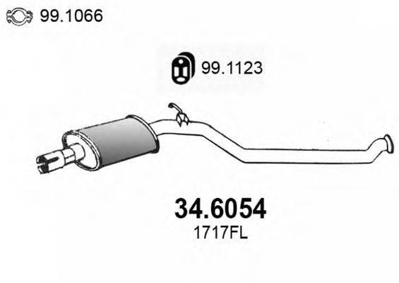 ASSO 346054 Середній глушник вихлопних газів