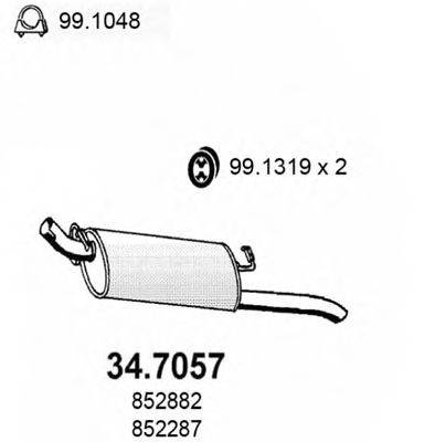 ASSO 347057 Глушник вихлопних газів кінцевий