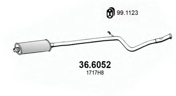 ASSO 366052 Середній глушник вихлопних газів