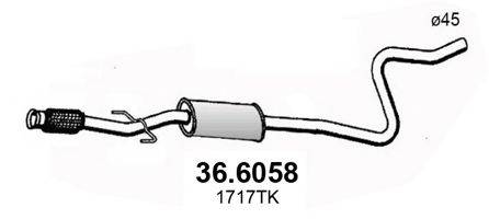 ASSO 366058 Середній глушник вихлопних газів