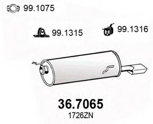 ASSO 367065 Глушник вихлопних газів кінцевий