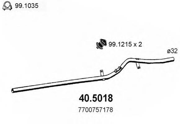 ASSO 405018 Труба вихлопного газу