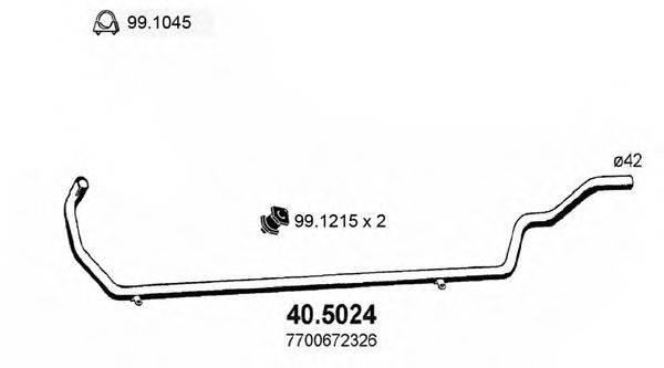 ASSO 405024 Труба вихлопного газу