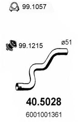 ASSO 405028 Труба вихлопного газу