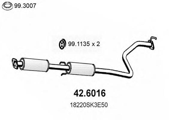 ASSO 426016 Середній глушник вихлопних газів