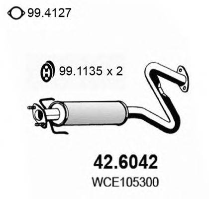 ASSO 426042 Середній глушник вихлопних газів