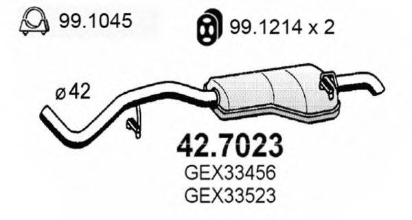ASSO 427023 Глушник вихлопних газів кінцевий