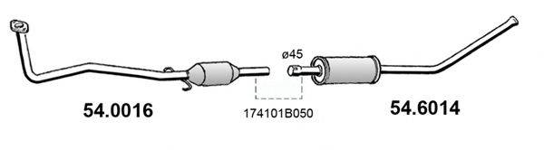 ASSO 546014 Середній глушник вихлопних газів