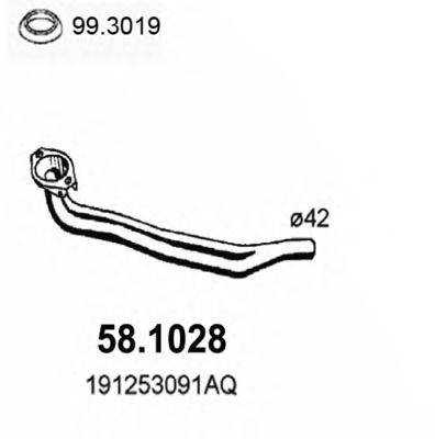 ASSO 581028 Труба вихлопного газу