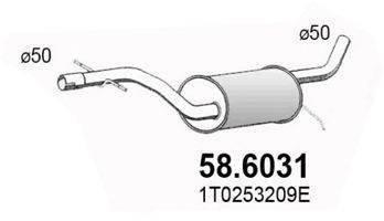 ASSO 586031 Середній глушник вихлопних газів