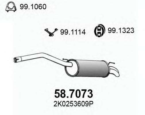 ASSO 587073 Глушник вихлопних газів кінцевий