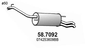 ASSO 587092 Глушник вихлопних газів кінцевий