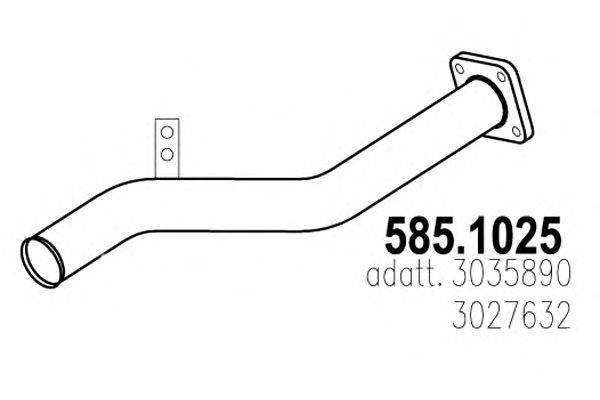 ASSO 5851025 Труба вихлопного газу