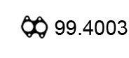 ASSO 994003 Прокладка, труба вихлопного газу